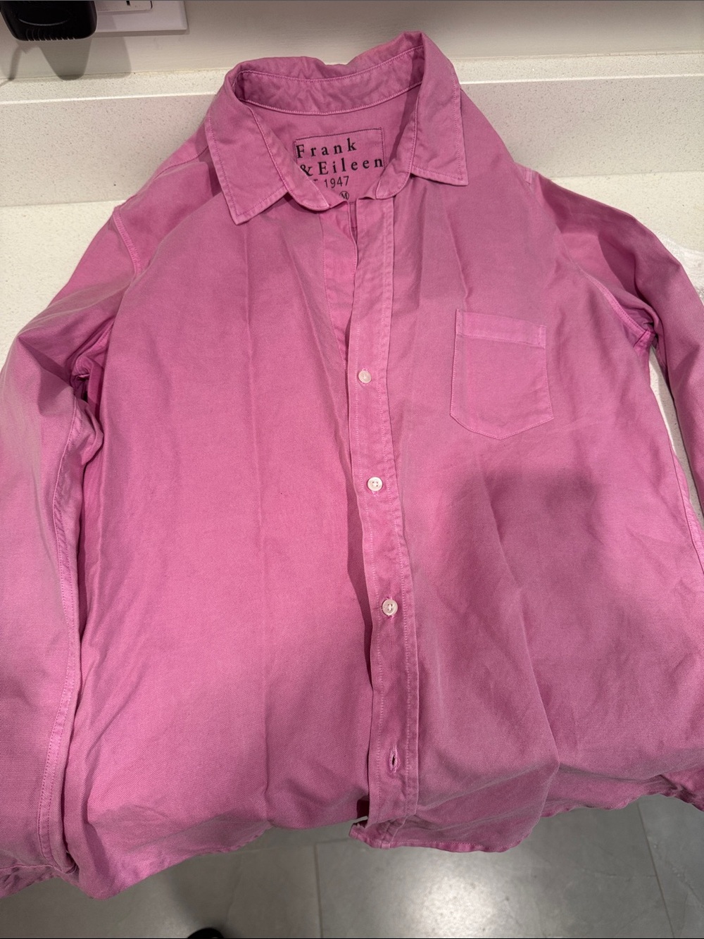 Frank & Eileen Men’s Bubblegum Pink Cotton Button-Down Shirt